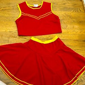 Adult 2pc cheerleader cheerleading costume outfit Halloween dress up